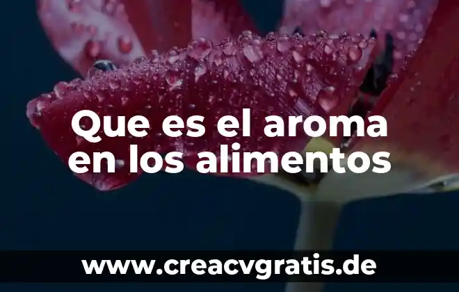 Que es lo que tiene los alimentos para que duren 5 Que es el aroma en los alimentos