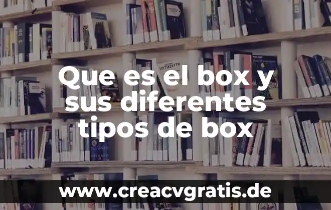 Que es una polea y tipos 6 Que es el box y sus diferentes tipos de box