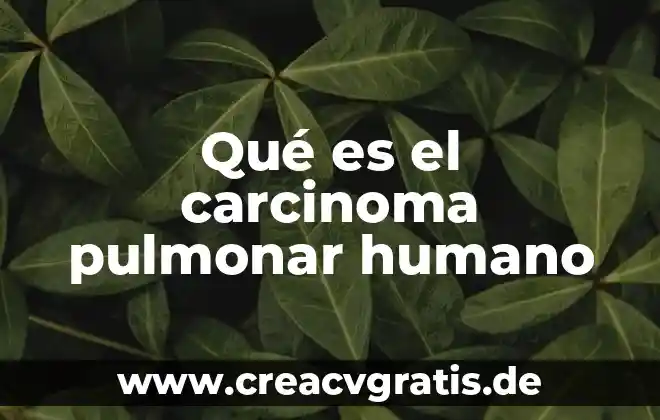 Que es cinismo humano 6 Qué es el carcinoma pulmonar humano
