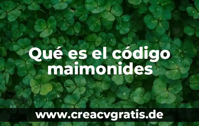 ¿Qué es el código binario con referencia? 4 Qué es el código maimonides