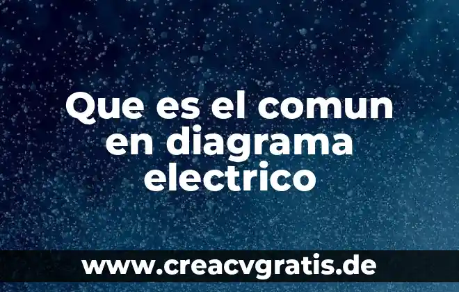 Diagrama de flujo que es y nombre de sus partes 3 Que es el comun en diagrama electrico