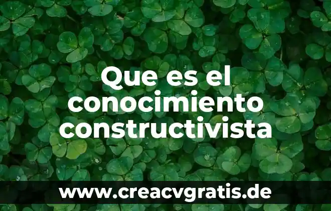 Detectives del conocimiento que es lo que se significa 6 Que es el conocimiento constructivista