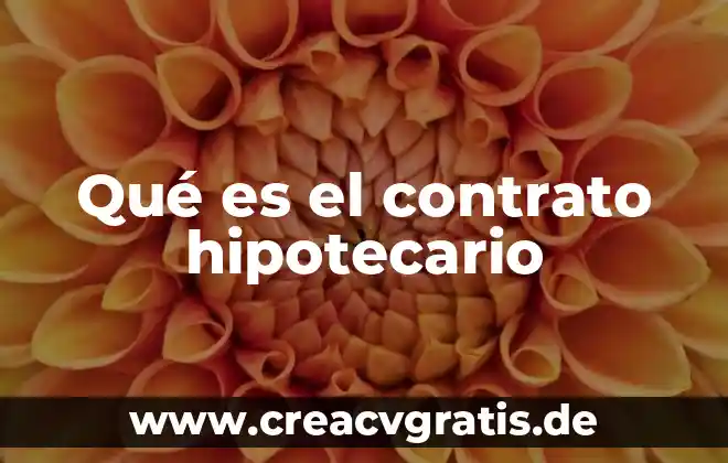 Que es juicio sumario civil hipotecario 7 Qué es el contrato hipotecario
