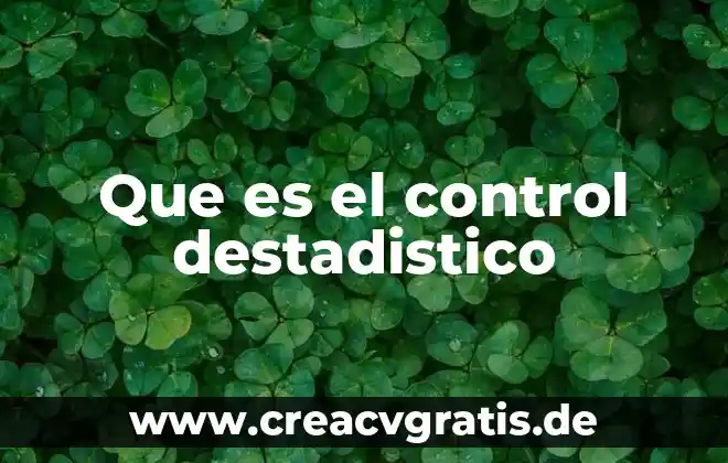 Que es una prueba de corrosion en agua 6 Que es el control destadistico