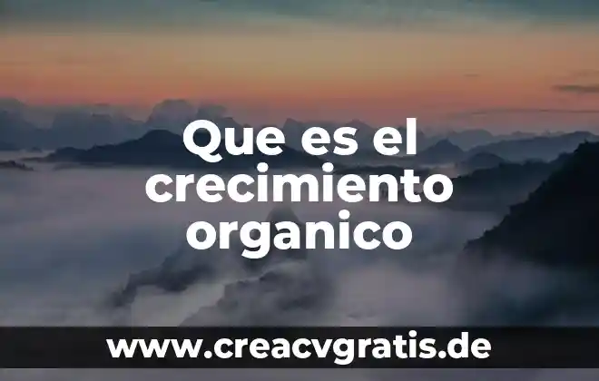 Crecimiento económico excluyente que es 6 Que es el crecimiento organico