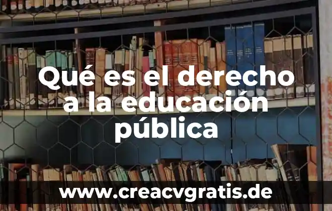 Que es un despojo animal 3 Qué es el derecho a la educación pública