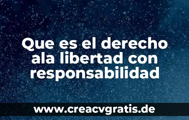 Ensayo de que es la libertad corto 3 Que es el derecho ala libertad con responsabilidad