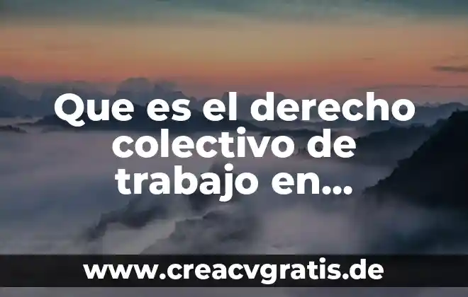 Que es una division de trabajo 5 Que es el derecho colectivo de trabajo en guatemala