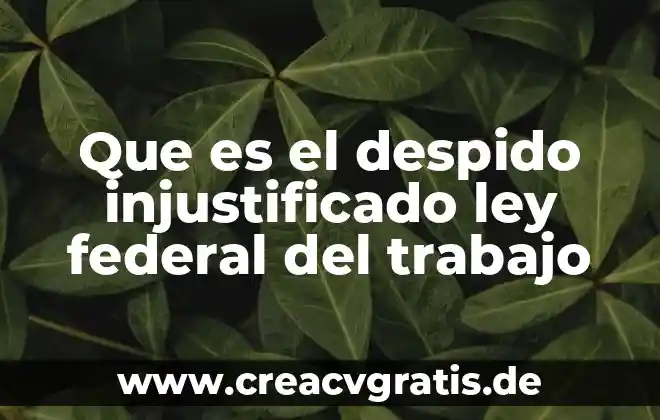 Lfda ley federal de derechos de autor que es 5 Que es el despido injustificado ley federal del trabajo