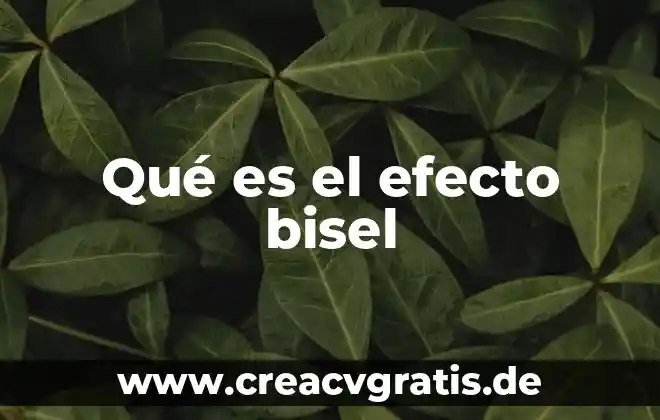 Que es bueno para las bolsas en los ojos 3 Qué es el efecto bisel