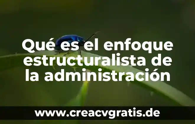 Que es el ciclo phva en administracion 5 Qué es el enfoque estructuralista de la administración