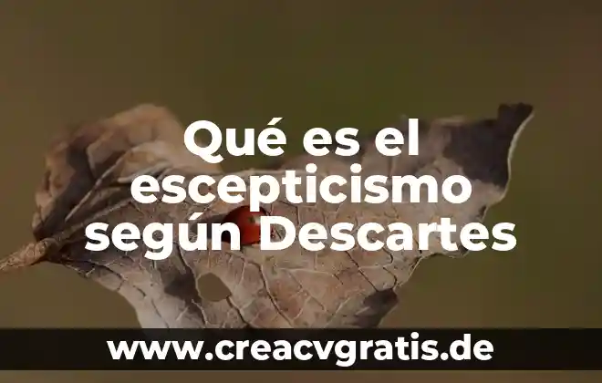 El ser humano alma y cuerpo descartes que es 5 Qué es el escepticismo según Descartes