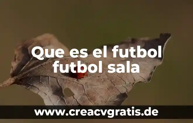 Qué es una sala de agua y electricidad 6 Que es el futbol futbol sala
