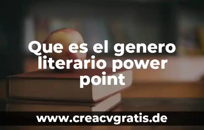 Que es el ciclo del agua power point 8 Que es el genero literario power point