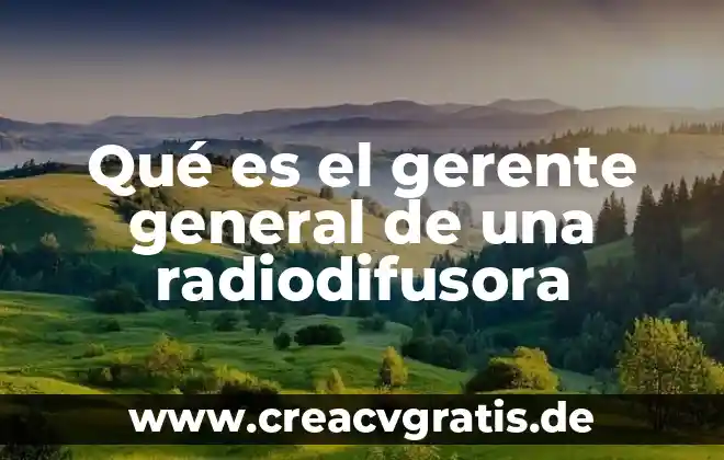 Que es lo que hace el gerente de venta 7 Qué es el gerente general de una radiodifusora