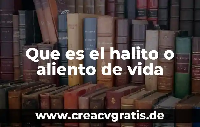 Aliento de vida que es Biblia 3 Que es el halito o aliento de vida