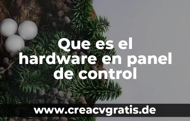 Que es controlador de planta 5 Que es el hardware en panel de control
