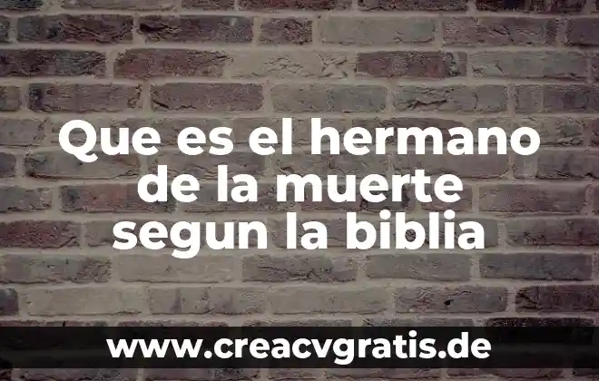 Analgésicos para qué es y nombre comercial 5 Que es el hermano de la muerte segun la biblia