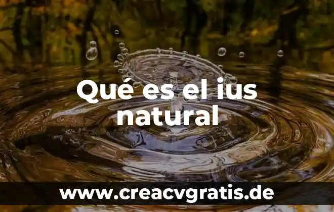 Qué es un farmaco natural 7 Qué es el ius natural