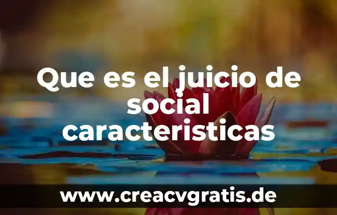 Qué es agua de horchata en México 7 Que es el juicio de social caracteristicas