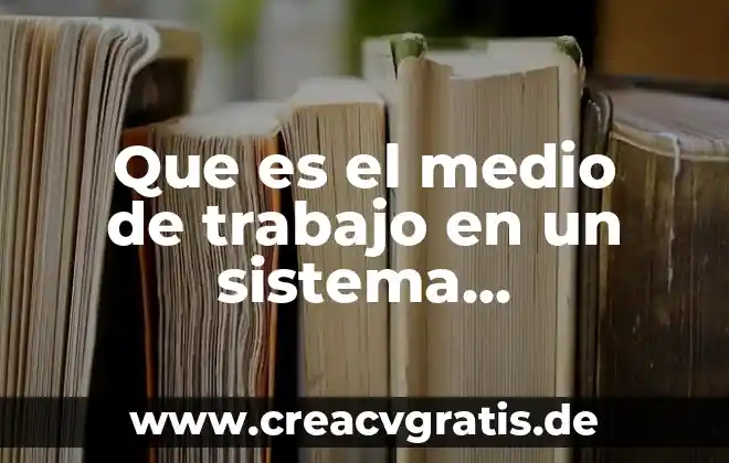 Qué es un sistema político concepto 5 Que es el medio de trabajo en un sistema hidrologico