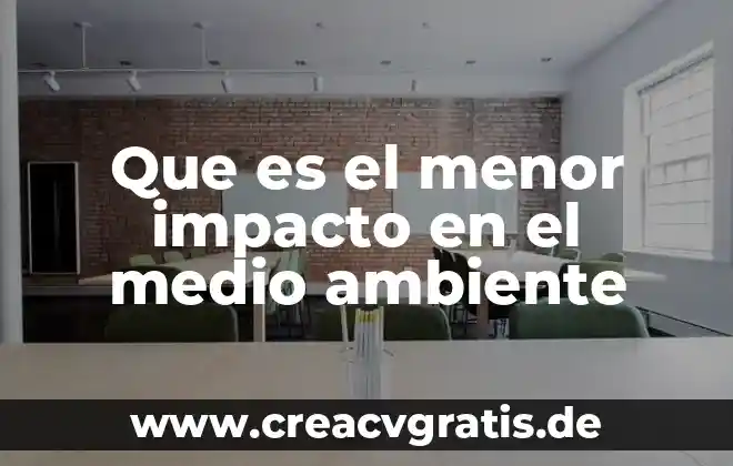 Que es un organigrama y tipos de organigramas 3 Que es el menor impacto en el medio ambiente