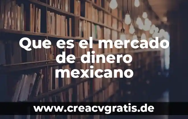 Que es una couta de mercado 5 Que es el mercado de dinero mexicano