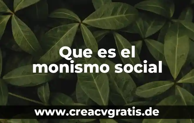 Que es un grupo social y tipos de grupos sociales 7 Que es el monismo social