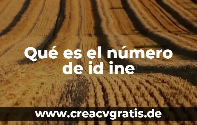 Que es funcion de demandas 8 Qué es el número de id ine