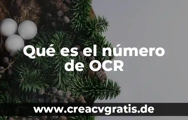 Qué es número desconocido de álgebra 6 Qué es el número de OCR