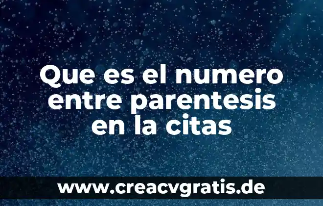 Qué es número desconocido de álgebra 8 Que es el numero entre parentesis en la citas