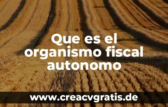 Que es un organismo fiscal autónomo del imss 4 Que es el organismo fiscal autonomo