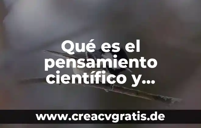 Qué es el modelo de pensamiento 4 Qué es el pensamiento científico y cultural