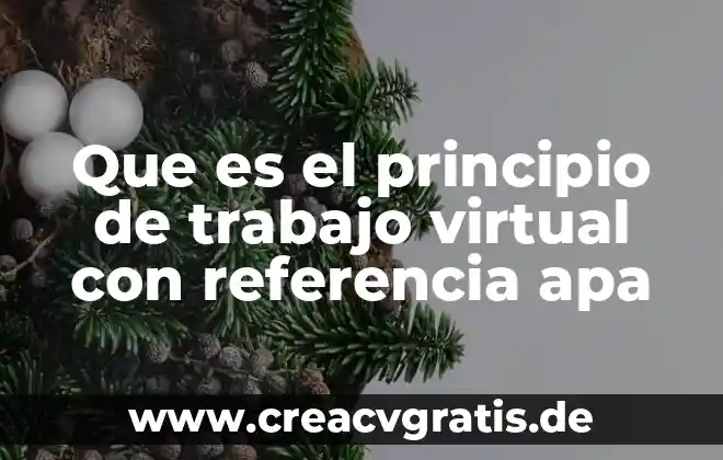 Que es la seccion de referencia en un trabajo escrito 5 Que es el principio de trabajo virtual con referencia apa