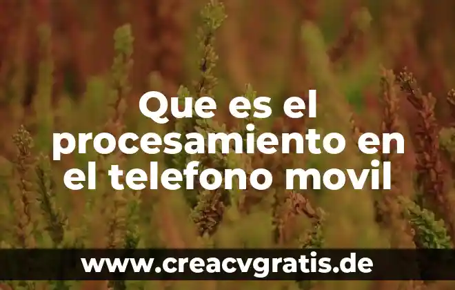 Cómo puedo comprobar un número de teléfono que es mío 6 Que es el procesamiento en el telefono movil