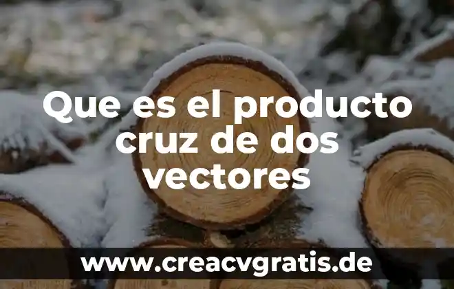 Que es el producto cruz de vectores 6 Que es el producto cruz de dos vectores