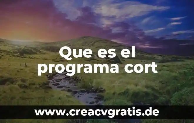 Que es el programa editor de maya 3 Que es el programa cort