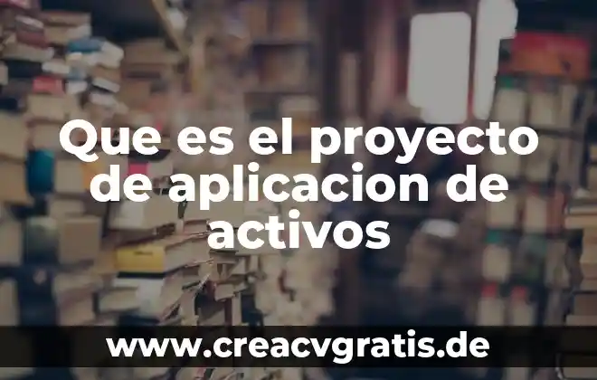 Que es de planta o temporal 6 Que es el proyecto de aplicacion de activos