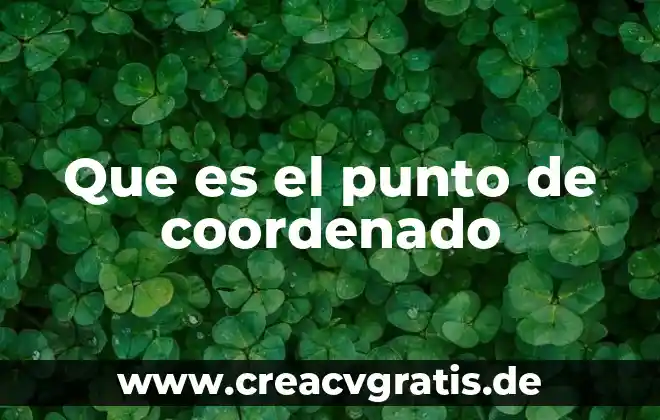 Que es abolengo significado 5 Que es el punto de coordenado