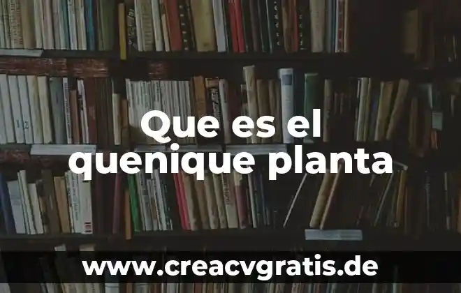 Que es una planta autogama y alogama 3 Que es el quenique planta