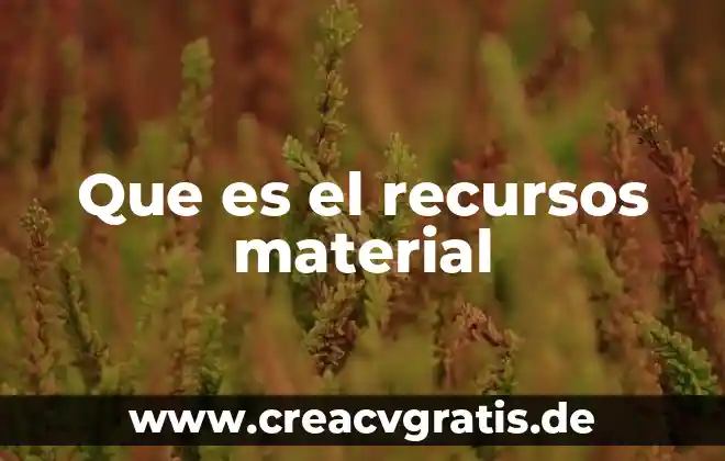 Qué es realidad material 6 Que es el recursos material