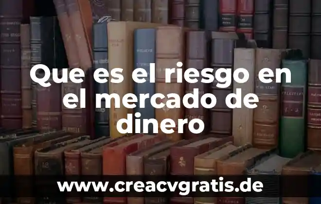 Que es representativa en lenguaje 5 Que es el riesgo en el mercado de dinero