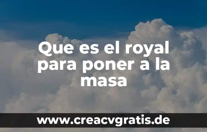 Que es concretar significado 7 Que es el royal para poner a la masa