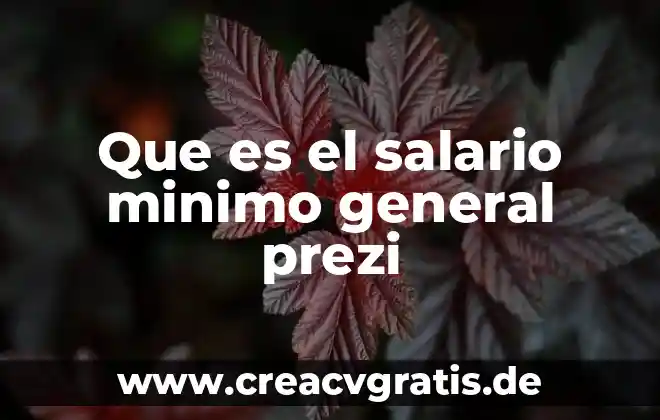 Que es un ecosistema general 7 Que es el salario minimo general prezi