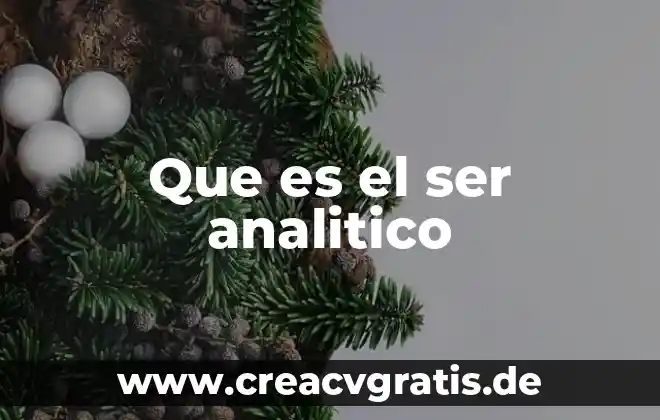 Que es ser incredulo significado 5 Que es el ser analitico