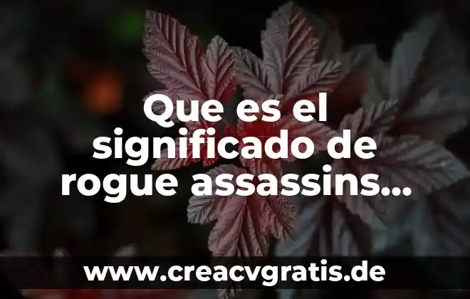 Paraninfo significado que es 6 Que es el significado de rogue assassins creed
