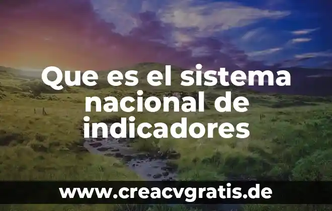 Que es el sistema detector de fuego por puntos 8 Que es el sistema nacional de indicadores