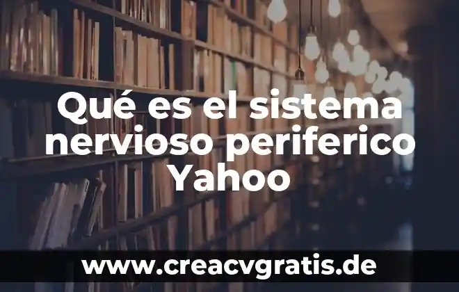 Que es un sistema de interes compuesto 3 Qué es el sistema nervioso periferico Yahoo