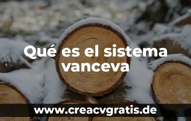 Sistema de potabilización de agua que es 6 Qué es el sistema vanceva