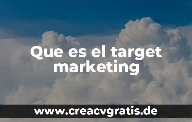 Obturación que es sistemas de visión 3 Que es el target marketing